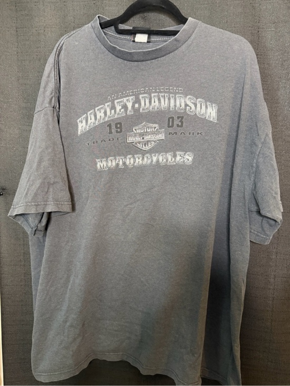 Harley-Davidson Vintage-Style Gray Logo Short Sleeve Tee